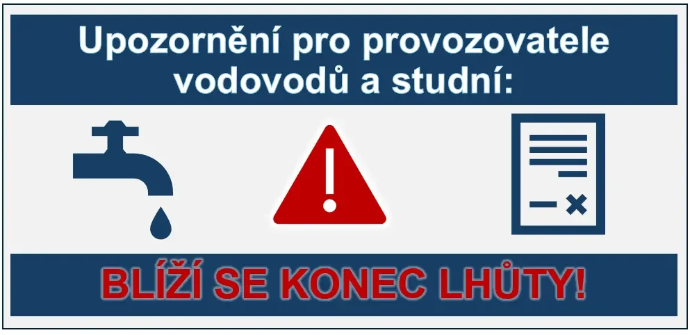 upozornění pro provozovatelé vodovodů